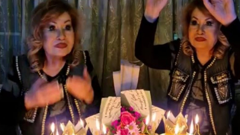İnsult keçirən Nisə Qasımovanın yeni görüntüsü (VİDEO)