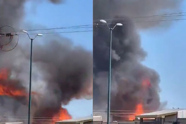 İranda avtomobillərin texniki baxış mərkəzində güclü partlayış - VİDEO