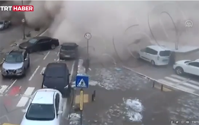 Həmin gün 11 mərtəbəli bina belə çökdü - Video