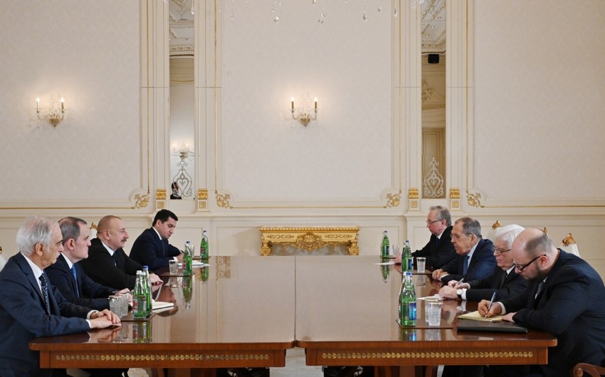 Prezident İlham Əliyev Rusiyanın xarici işlər naziri Sergey Lavrovu qəbul edib - YENİLƏNİB