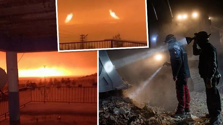 Adıyamanda baş verən zəlzələ zamanı göldən alovlar yüksəlib