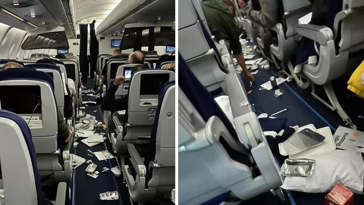 İldırım vuran təyyarə təcili eniş edib: 7 yaralı VAR