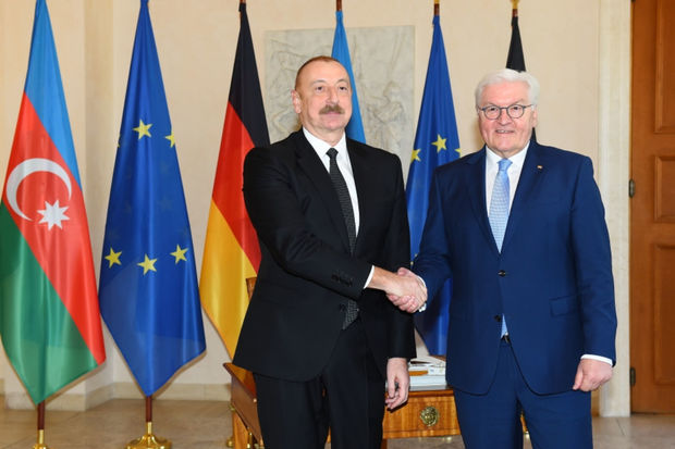 İlham Əliyevin Berlində Almaniya Prezidenti Frank-Valter Ştaynmayer ilə təkbətək görüşü olub - FOTO