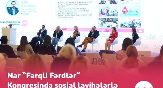 “Nar” “Fərqli Fərdlər” Konqresində sosial layihələrlə bağlı təcrübəsini bölüşüb – FOTO
