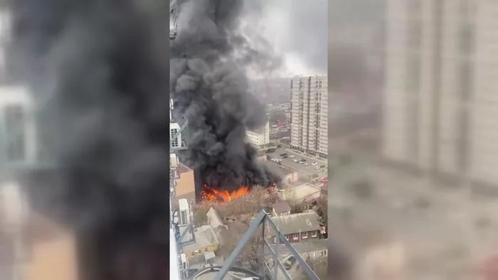 Rusiya kəşfiyyatının binasında yanğın: 1 nəfər ÖLÜB