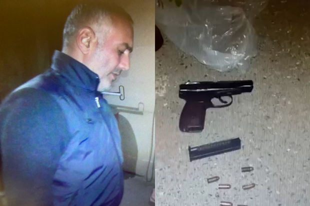 Avtomobilində “Makarov” gəzdirən şəxs saxlanılıb - FOTO/VİDEO