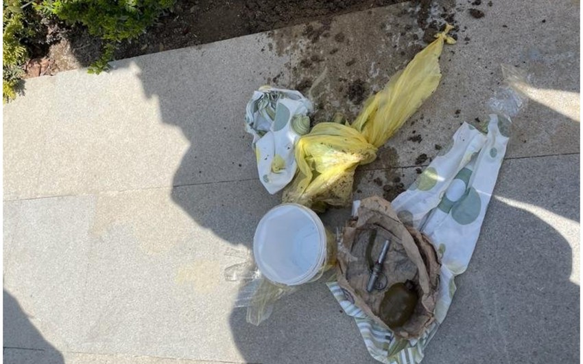 Bakıda həbs edilmiş şəxsin qəbiristanlıqda basdırdığı əl qumbarası aşkarlanıb