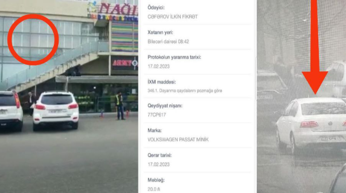 Bakıda yol polisi mağazada gizlənib cərimə yazır - FOTO - VİDEO