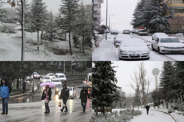 Ankaraya yaz günü qar yağır - VİDEO