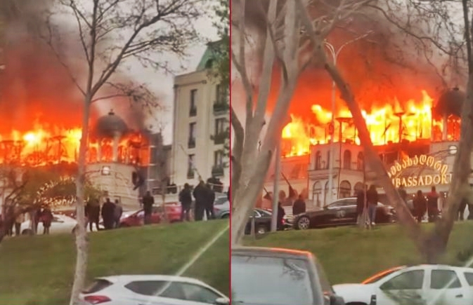 Tbilisidə kazinoda uduzan şəxs - «Ambassador» otelini yandırıb