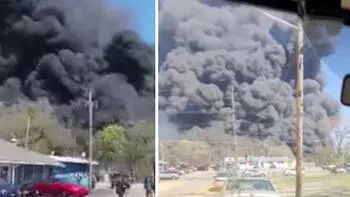 ABŞ-da təkrar emal müəssisəsində yanğından zəhərli tüstü yayılır