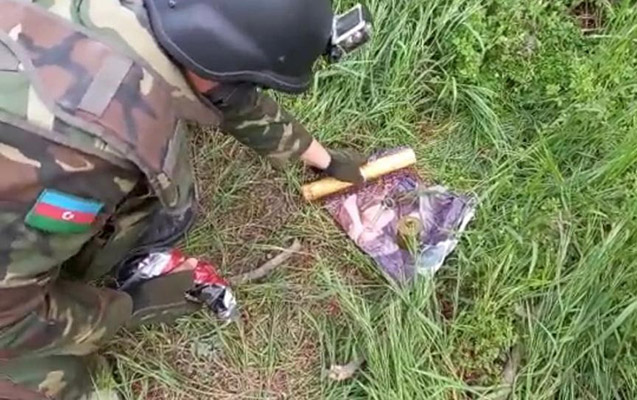 Bakıda hərbi sursat tapıldı - Video