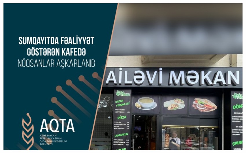 Sumqayıtda kafedə nöqsanlar aşkarlanıb