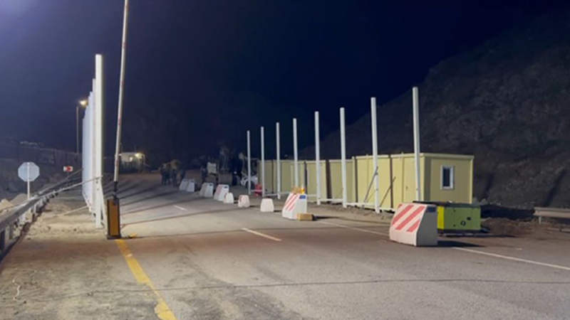 Yeni sərhəd-buraxılış məntəqəsi işıqlandırıldı (VİDEO)