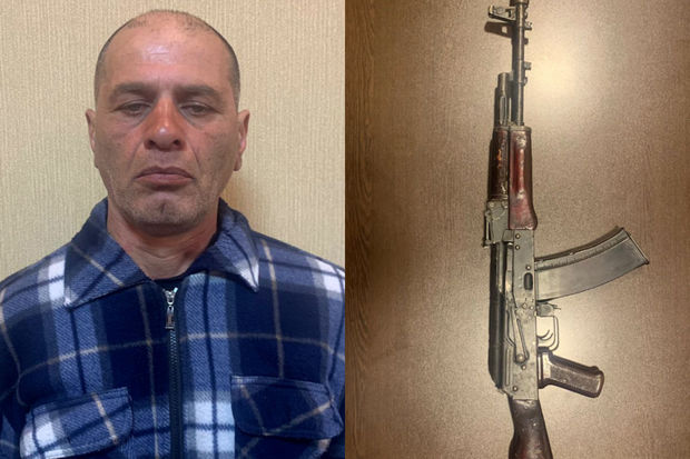 Nərimanovda “Kalaşnikov” satmaq istəyən şəxs saxlanılıb - FOTO/VİDEO