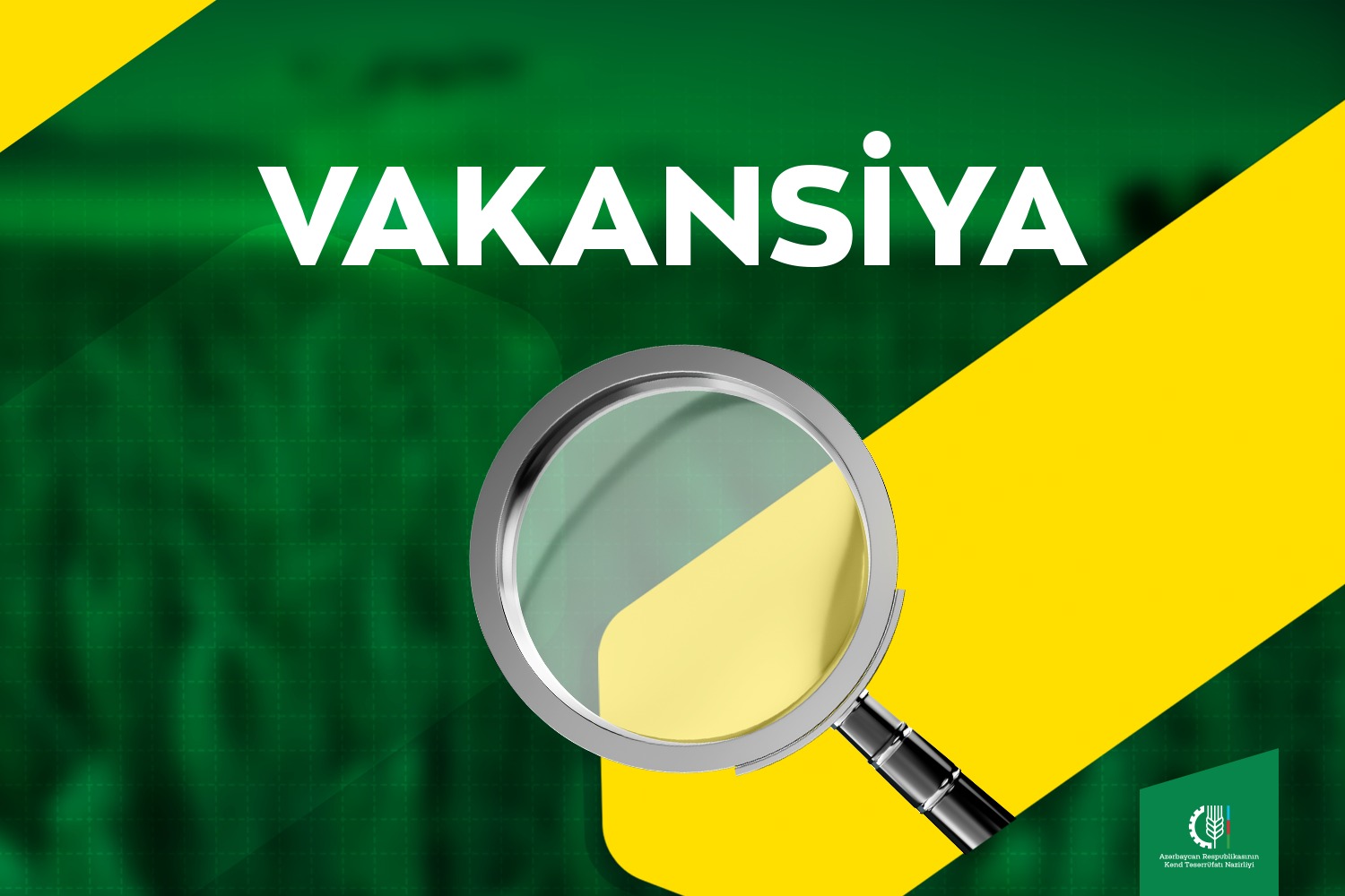Kənd Təsərrüfatı Nazirliyi 312 inzibati vakant dövlət qulluğu vəzifəsinə qəbul  üçün müsahibə elan edib
