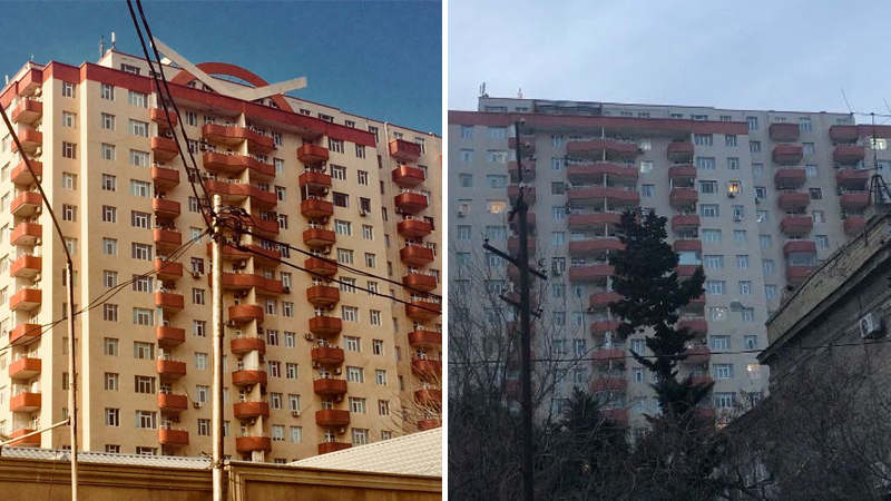 Bakıda 17 mərtəbəli binanın 18-ci mərtəbəsi tikildi - 