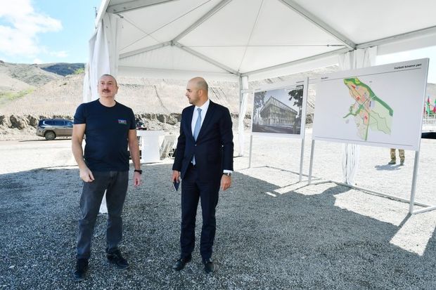 Qubadlı şəhərində ilk yaşayış məhəlləsinin təməli qoyulub - FOTO