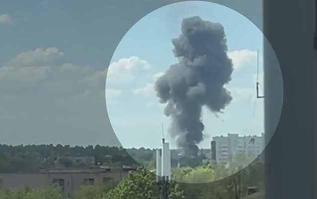 Bryanskda helikopter qəzaya uğradı - Video