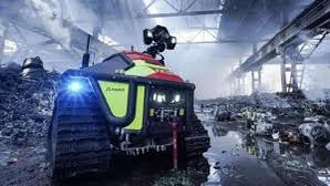 Ukraynada anbarda baş verən yanğına robot cavab verirdi