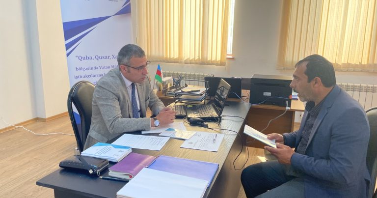 Quba, Qusar, Xaçmazda bir qrup müharibə iştirakçısı və şəhid ailə üzvlərinə hüquqi konsultasiya xidmətləri göstərilib