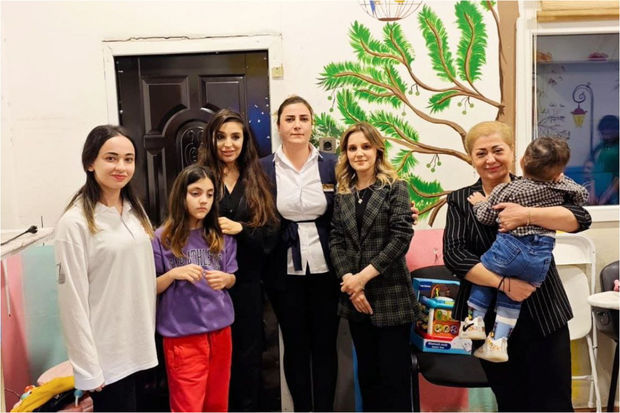 Leyla Əliyeva qızı ilə uşaq sığınacağında olub - FOTO