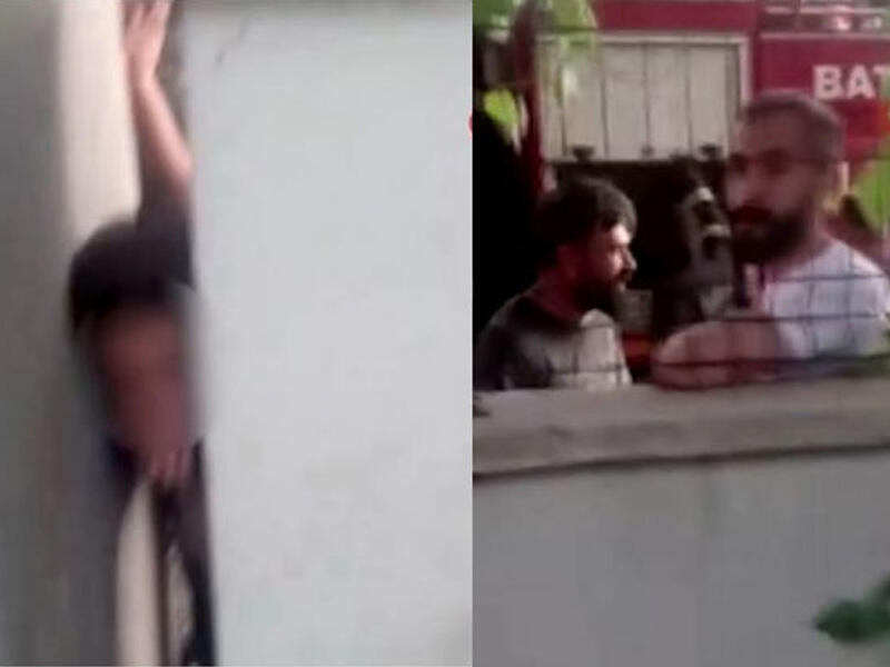 Başı iki divar arasında sıxılıb qalan uşaq xilas edildi - VİDEO