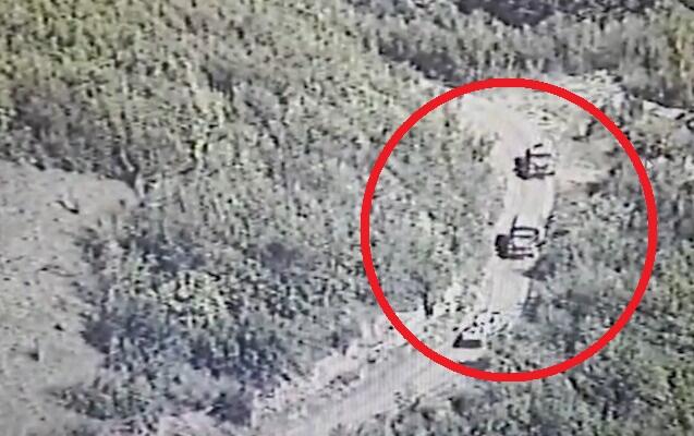 Sülhməramlıların müşayiəti altında ermənilərin qanunsuz daşımaları davam edir - VİDEO