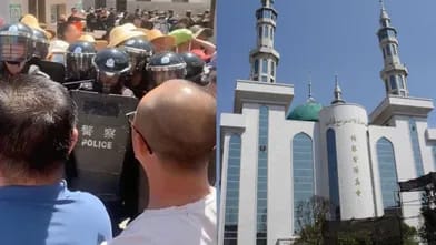 Çində tarixi məscid dağıdılır: Çox sayda etirazçı SAXLANILIB