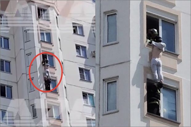 Rusiyada intihar etmək istəyən qız son anda xilas edildi - VİDEO