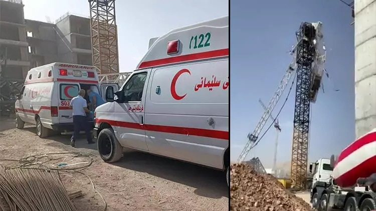 İraqda tikinti zamanı kran aşıb: 3 ÖLÜ