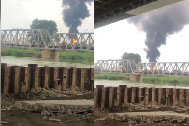 Rusiyada neft anbarında güclü yanğın başlayıb - VİDEO