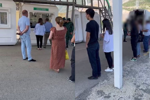 Qarabağın erməni sakinləri “Laçın” sərhəd-buraxılış məntəqəsindən sərbəst keçiblər - VİDEO