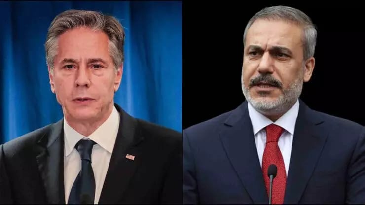 Türkiyənin xarici işlər naziri amerikalı həmkarı ilə danışıb