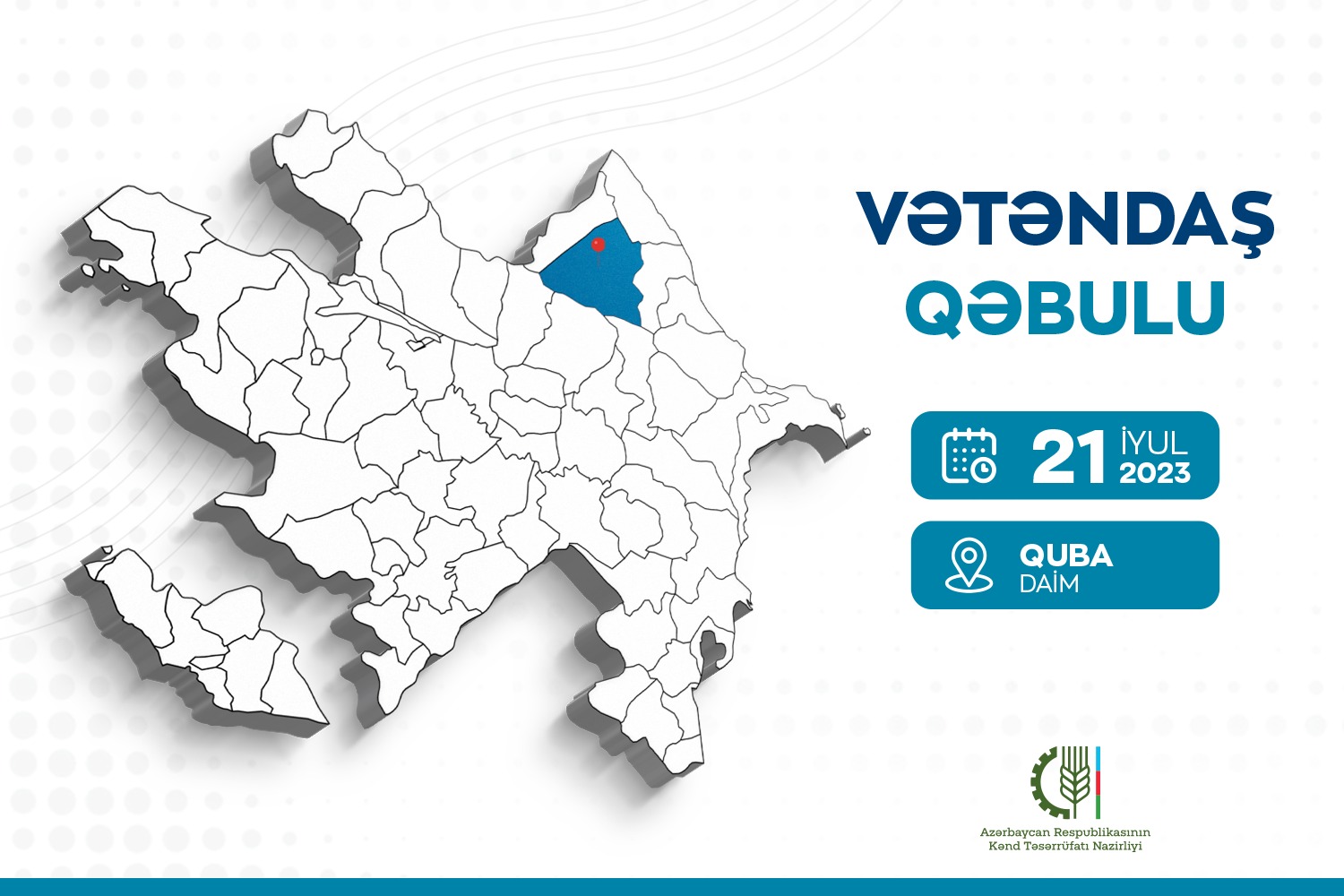 Nazir Məcnun Məmmədov Qubada vətəndaşları qəbul edəcək