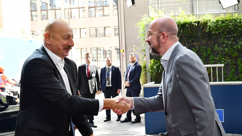 İlham Əliyevlə Şarl Mişel arasında görüş başa çatdı (YENİLƏNİB)