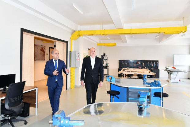 İlham Əliyev Cəlilabad Dövlət Peşə Təhsil Mərkəzinin açılışında iştirak edib - YENİLƏNİB + FOTO