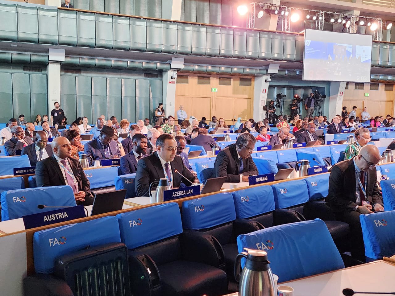 Nazir müavini İtaliyada BMT-nin Qida Sistemləri Sammiti çərçivəsində plenar iclasda və ECAM sammitində iştirak edib