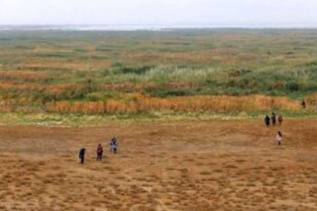 Güney Azərbaycanda göl tamamilə quruyub - FOTO