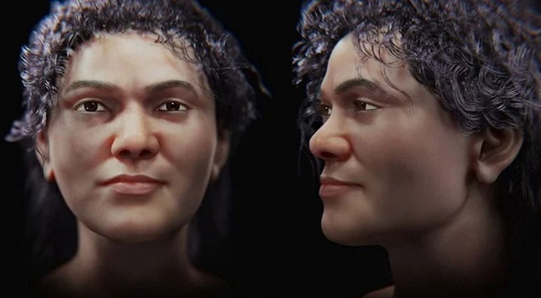 45 min il əvvəl yaşamış qadının xarici görünüşü bərpa edildi