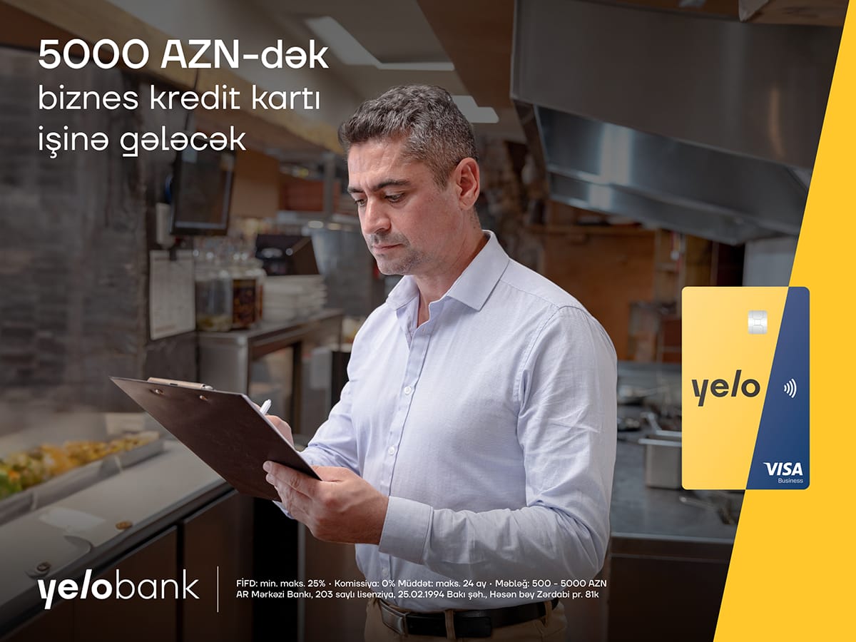 Təcili xərclər üçün Yelo mikro biznes kredit kartı!
