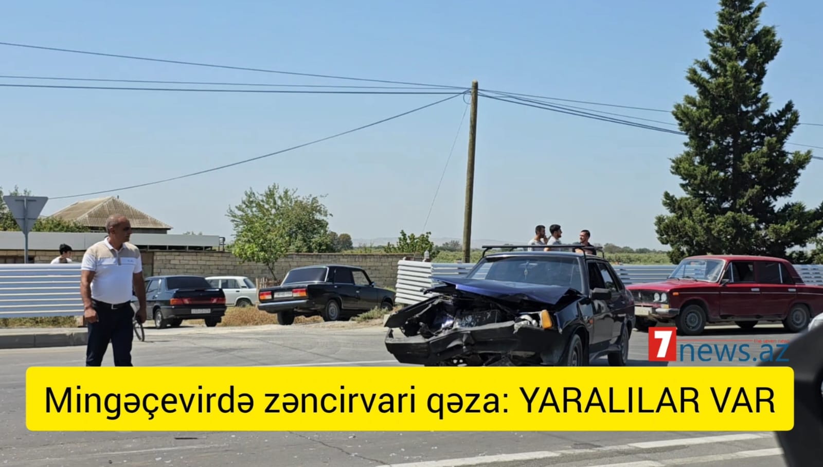 Mingəçevirdə zəncirvari qəza: YARALILAR VAR (VİDEO)