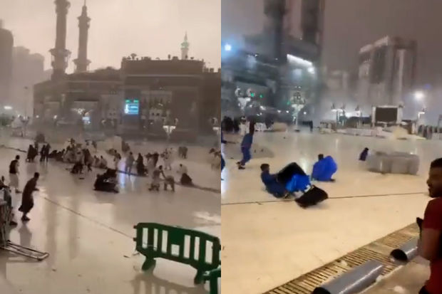 Məkkədə şiddətli fırtına yaşanıb - VİDEO