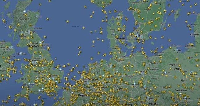 Britaniya hava məkanı bağlanıb