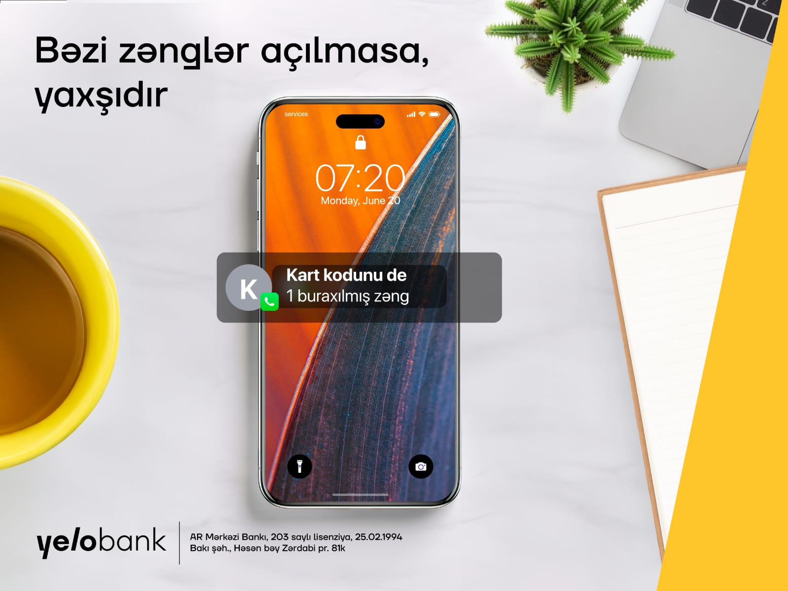 Kart məlumatlarının təhlükəsizliyini Yelo App ilə qoru