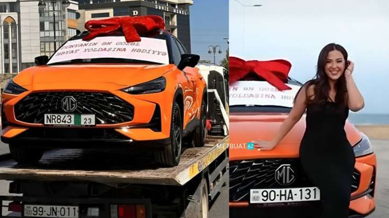 Bakıda xanımına lüks avtomobil alan bu məşhur imiş (FOTOLAR)