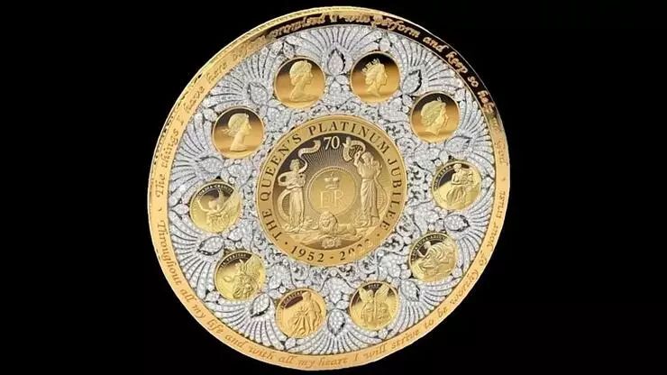 Kraliça Elizabetin xatirəsinə hazırlanmış 23 milyon dollarlıq nəhəng sikkə verilib