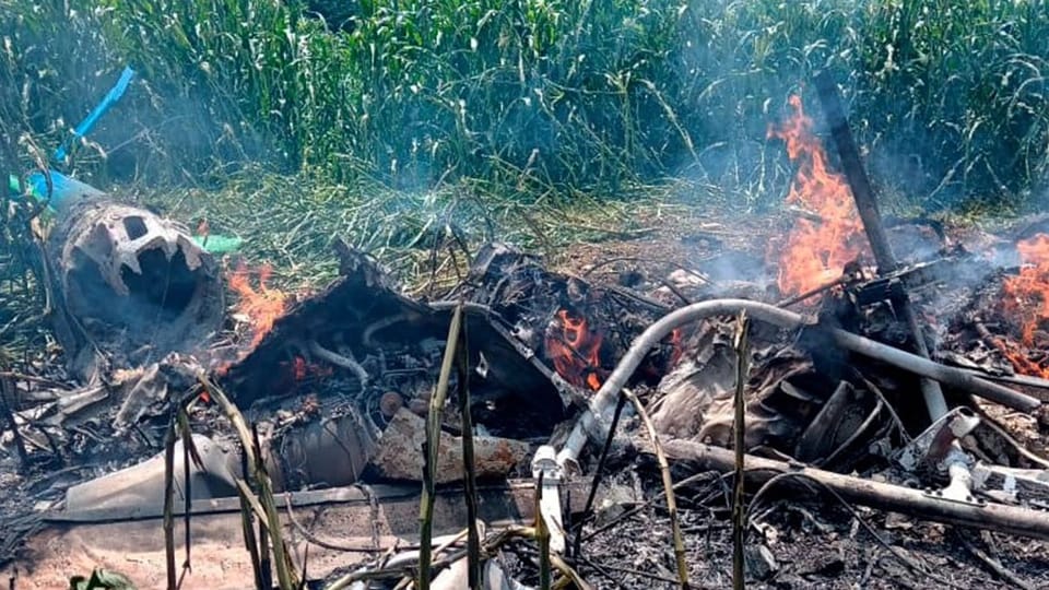 Meksikada helikopter qəzaya uğrayıb: 4 ÖLÜ VAR