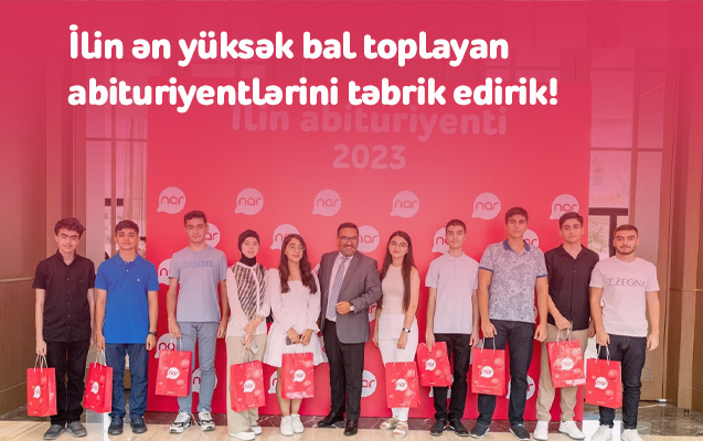 “Nar”dan təhsilə dəstək: Ən çox bal toplayan abituriyentlər mükafatlandırıldı – FOTOLAR