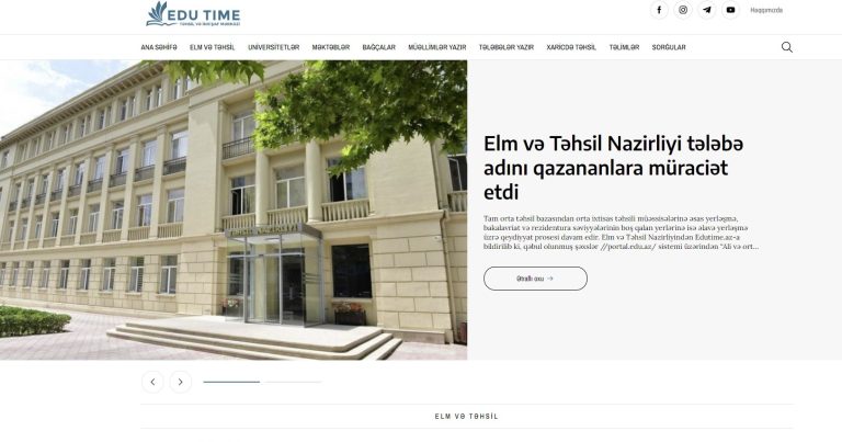 Yeni təhsil portalı fəaliyyətə başladı-Edutime.az